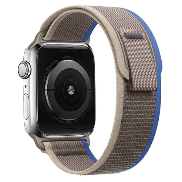 Apple Watch Series 8 (41mm) nylonkellon hihna - Sininen / Harmaa Silver grey