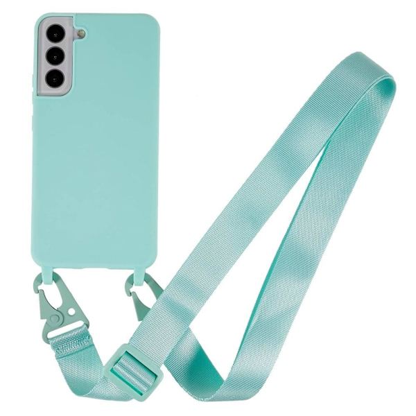 Ohut TPU-kotelo, jossa on mattapinta ja säädettävä hihna Samsung Galaxy S22 Plus - Vaaleanvihreä Green