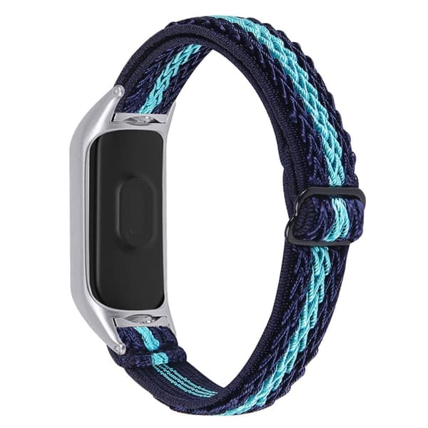 Xiaomi Mi Smart Band 6 / 5 elastisk nylonklokkerem - Midnattsblå Blue