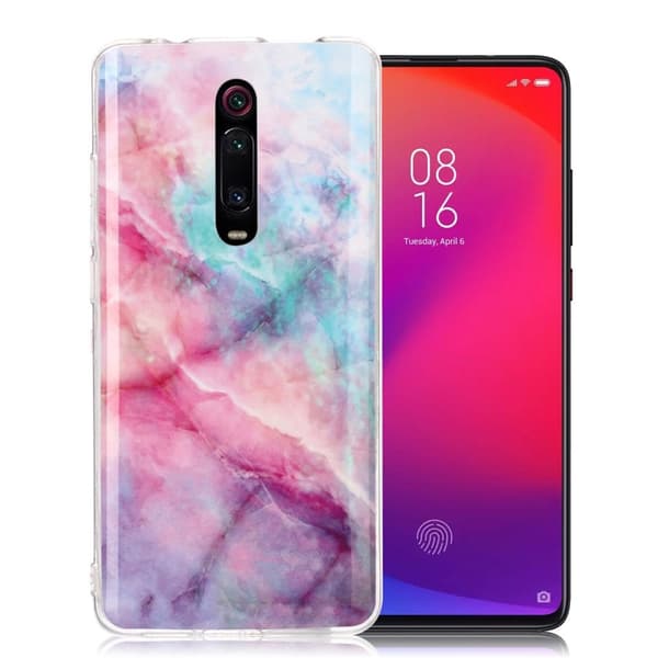 Marble Xiaomi Redmi K20 Pro etui - Lilla / Rose og Blå Skygge Multicolor