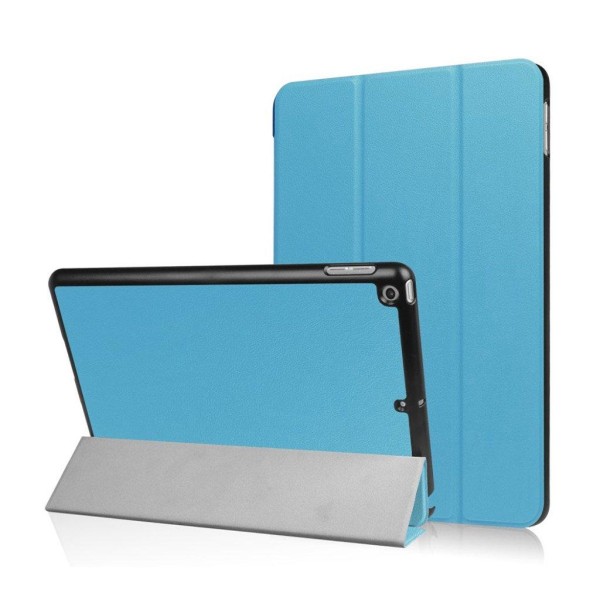 iPad (2017) tri-fold läderfodral - Ljusblå Blå