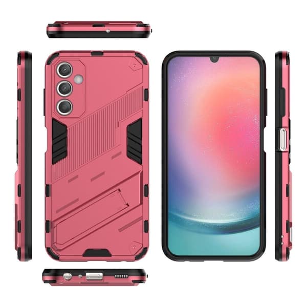 Shockproof Hybrid Deksel med A Modern Touch til Samsung Galaxy S23 Fe - Rose Pink