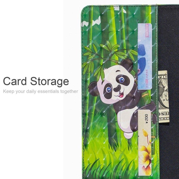 iPad Mini (2019) light spot décor leather case - Bamboo Panda Multicolor