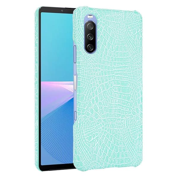Croco Etui Sony Xperia 10 Iii - Cyan Blue