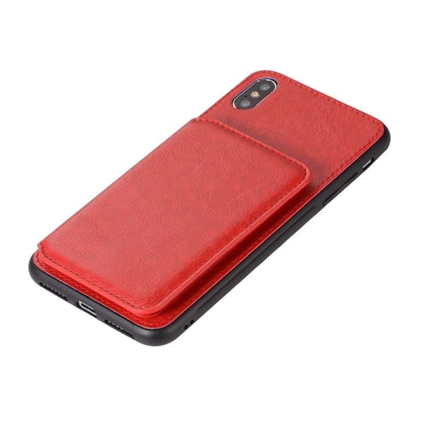 iPhone Xs Max læderetui i retrostil - Rød Red