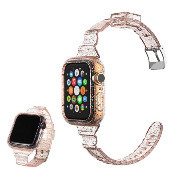 glitter themed klockarmband för Apple Watch Series 6 / 5 40mm - Rosa