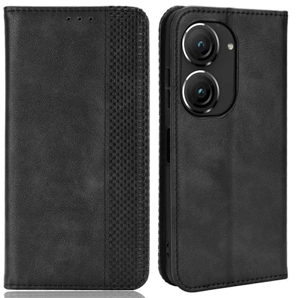 Bofink Vintage ASUS Zenfone 9 Nahkakotelo - Musta Black
