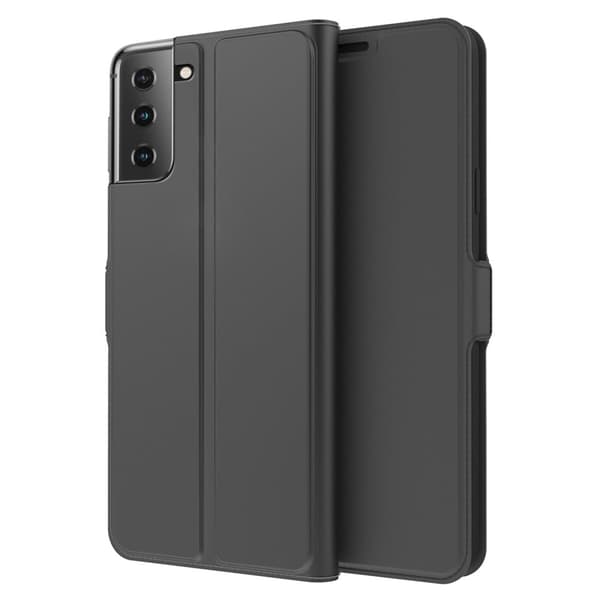Glat og tyndt premium Samsung Galaxy S23 læderetui - Sort Black