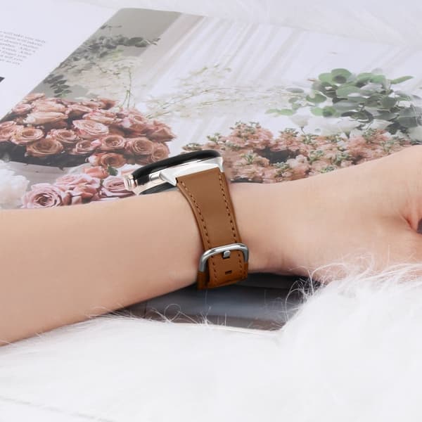 Google Pixel Watch Cowhide ekte lærrem - Brun Brown