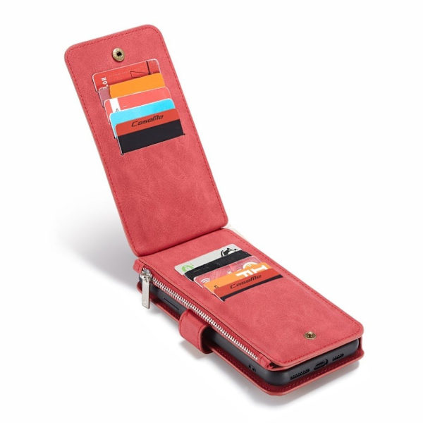 CaseMe iPhone 11 Pro retro lompakkokotelo - Punainen Red