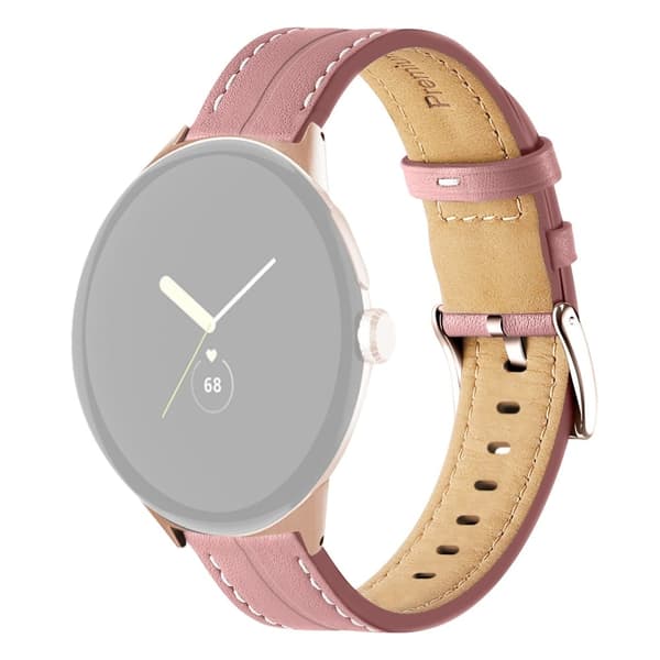 Urrem i ekte lær til Google Pixel Watch - Mørkerosa Pink