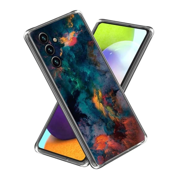 Deco Samsung Galaxy A35 cover - Rosenrøde Skyer Green