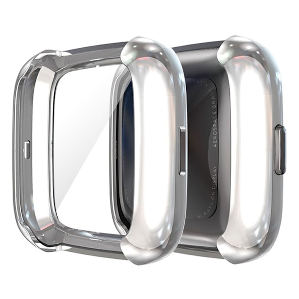 Fitbit Versa 2 galvanointikotelo - Hopea Silver grey