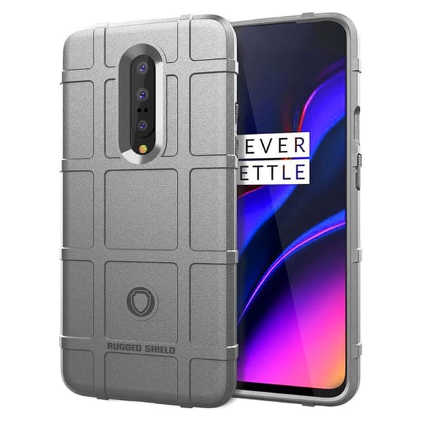 Rugged Shield OnePlus 7 Pro deksel - Sølv Silver grey