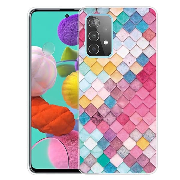 Deco Samsung Galaxy A73 Suojakotelo - Rainbow Rhombus Multicolor