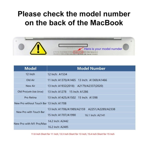 HAT PRINCE MacBook Air 13 M1 (A2337, 2020) / Retina (A2179, 2020 Vit