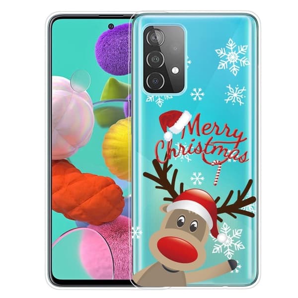 Juletaske til Samsung Galaxy A13 4G - Rensdyr Med Julehue Red