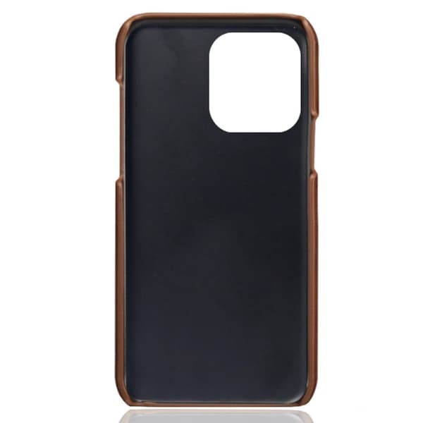 Dual Card iPhone 14 Pro kotelot - Ruskea Brown