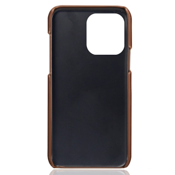 iPhone 14 Pro skal med korthållare - Brun Brun