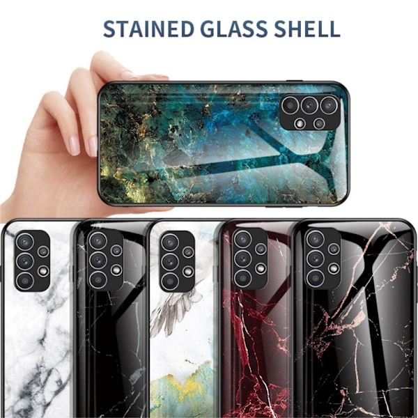 Fantasy Marble Samsung Galaxy A23 cover - Guld Sort Marmor Black