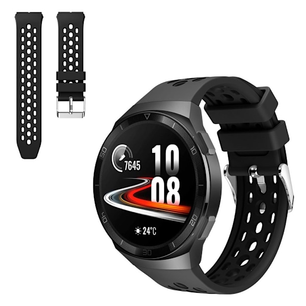 Huawei Watch GT 2e silikoninen kellonauha - Musta Black