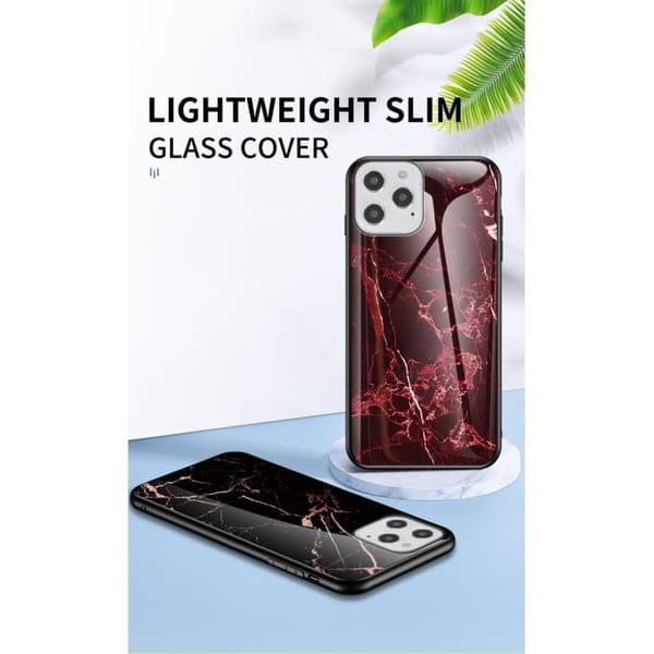 Fantasy Marble iPhone 12 / 12 Pro kuoret - Punainen Red