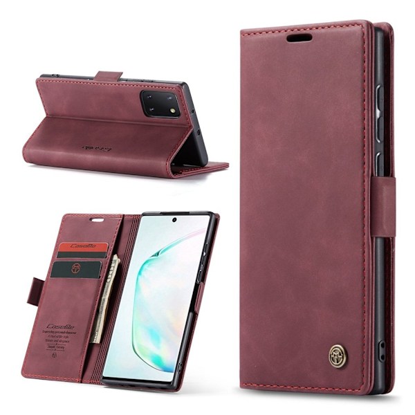 CaseMe vintage Samsung Galaxy Note 10 Lite fodral - Röd Röd