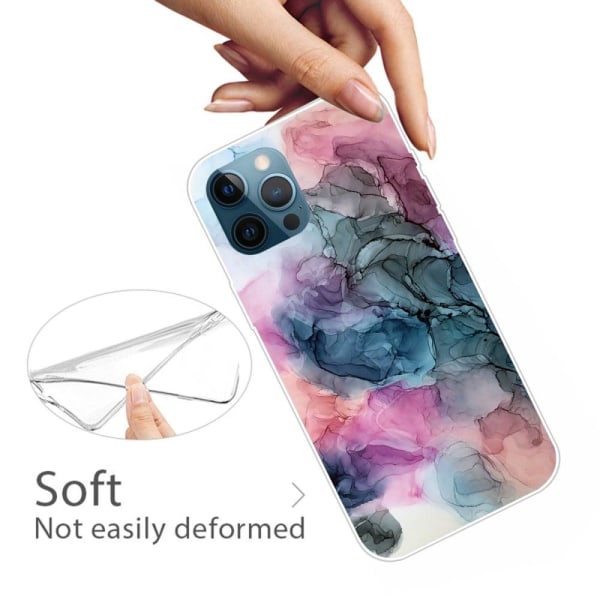 Marble design iPhone 14 Pro Max cover - Osmose Af Rosa Og Grøn Multicolor