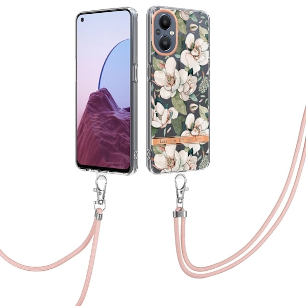 Slankt og holdbart softcover med snor til OnePlus Nord N20 5G - Grøn Gardenia Green