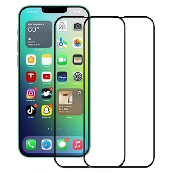 2 kpl AMORUS erittäin vahva lasi näytönsuoja iPhone 14 Maxille Transparent