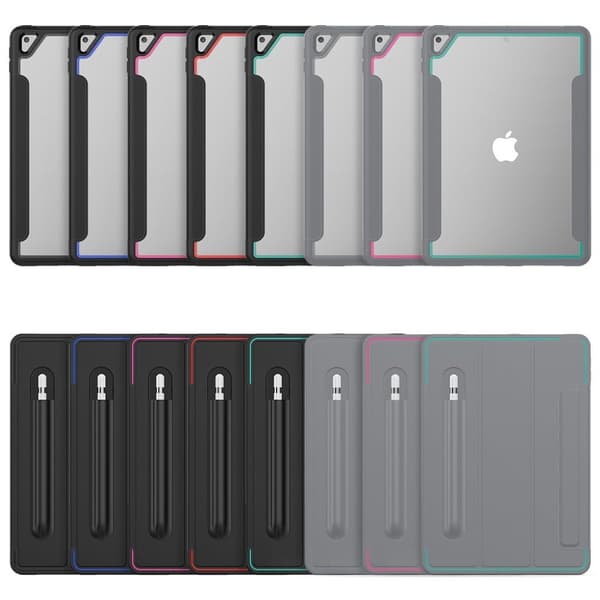 iPad 10.2 (2019) elegant tri-fold fodral - grå / Rose Silvergrå