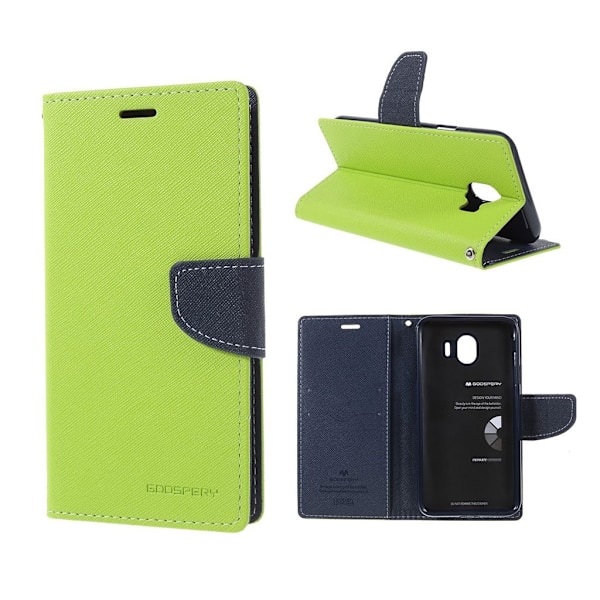 MERCURY GOOSPERY Samsung Galaxy J4 (2018) læder flip etui - Grøn Green