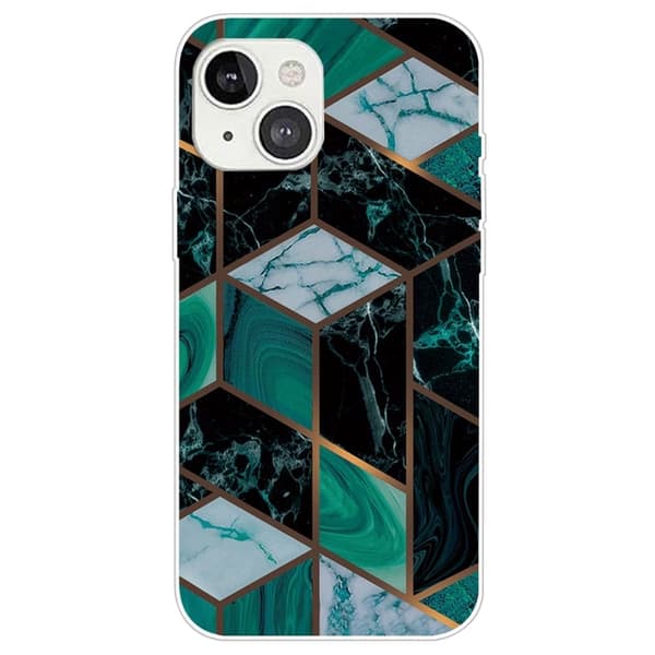 Marble design iPhone 14 Plus kotelot - Smaragdinvihreä Marmori Green