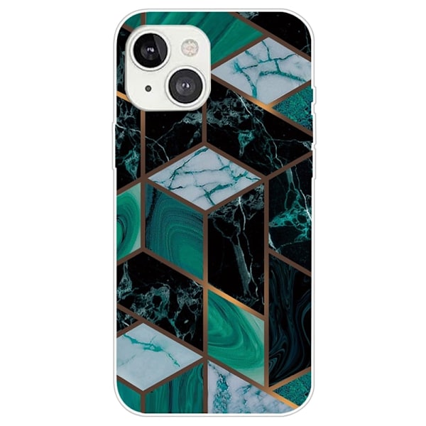 Marmordesign iPhone 14 Plus deksel - Smaragd Marmor Green