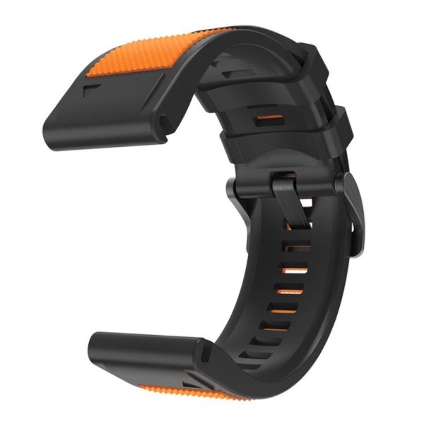 26 mm dubbelfärgat klockarmband för Garmin-klocka - Orange / Svart Orange