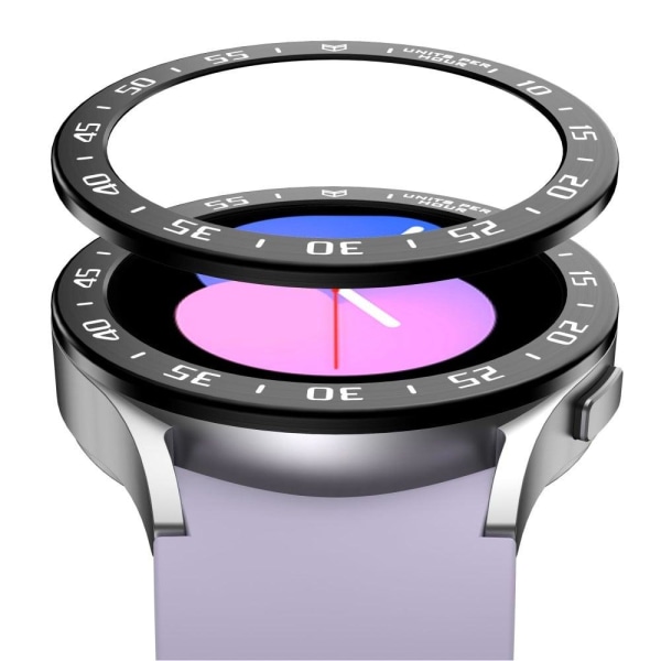 Samsung Galaxy Watch 5 Pro watch bezel - Black Ring White Letter Svart