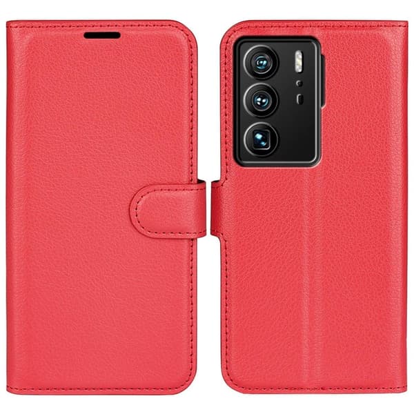 Klassisk ZTE Axon 40 Ultra Flip Etui - Rød Red
