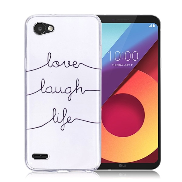 LG Q6 M700N (EU utgåvan) / Q6 Plus mobilskal TPU material skyddande böjbart mjukt - Love laugh life multifärg