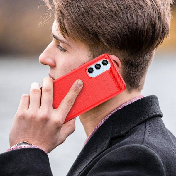 Carbon Flex Etui Samsung Galaxy A54 - Rød Red