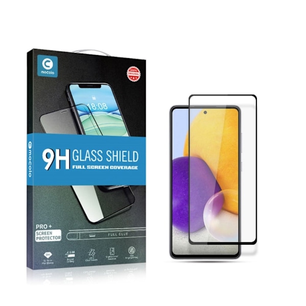 MOCOLO HD Samsung Galaxy A73 skærmbeskytter i hærdet glas - Sort Udgave Transparent