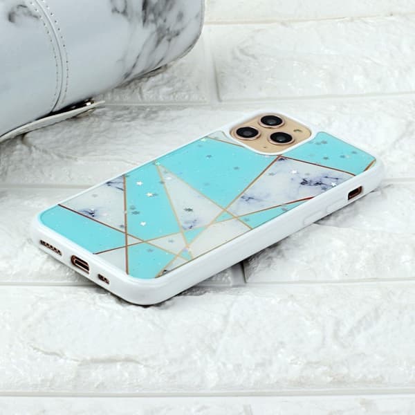 Marble iPhone 11 Pro deksel - Grønt og hvitt marmor Green