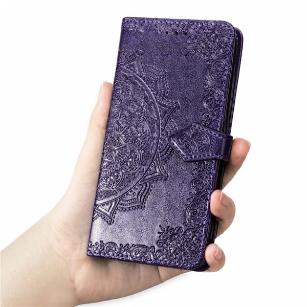 Mandala läder Samsung Galaxy S10 fodral - Lila Lila