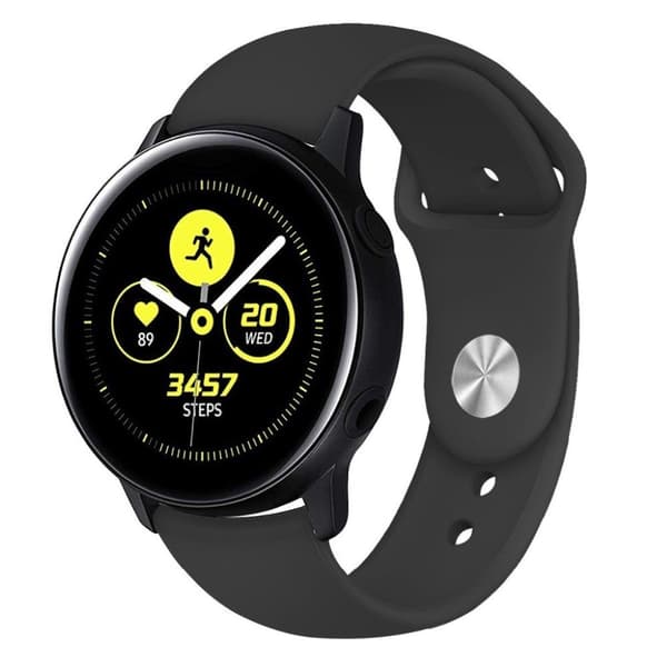 Samsung Galaxy Watch Active flexibelt klockarmband i silikon - Svart Svart