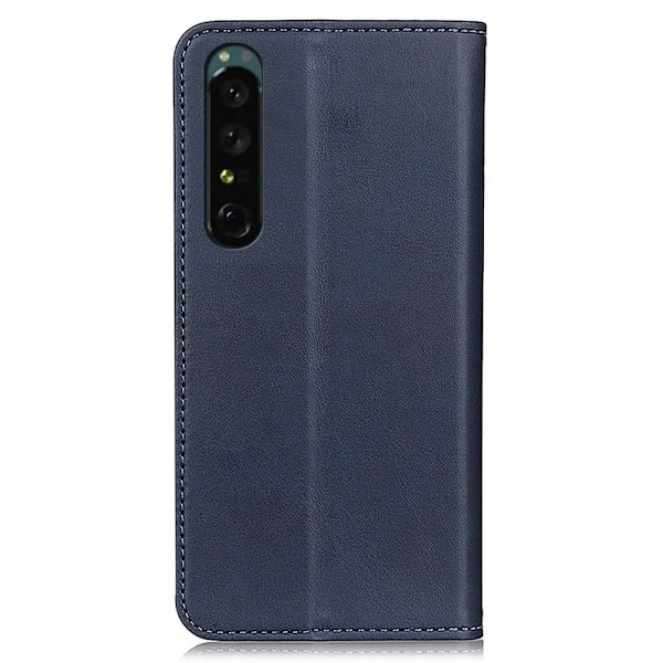 Äkta läder Sony Xperia 1 IV fodral - Blå Blå