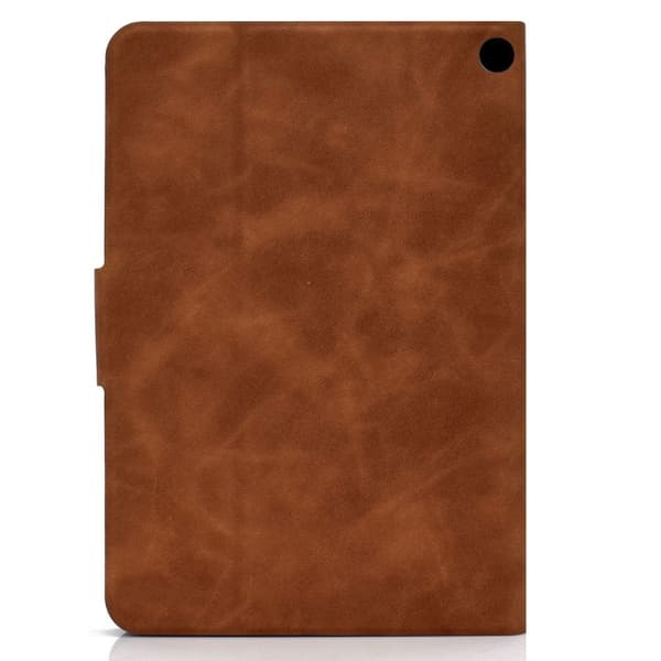 Læderetui med stander til Amazon Fire 7 (2022) - Brun Brown