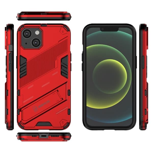 Shockproof Hybrid Deksel med A Modern Touch til iPhone 14 - Rød Red
