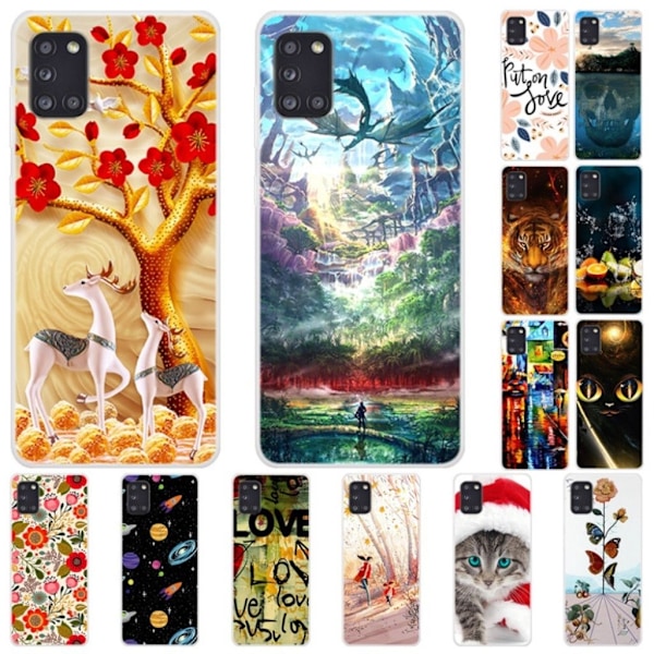 Deco Samsung Galaxy A31 Cover - Blomstermønster Multicolor