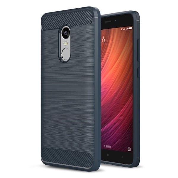 Bremer Xiaomi Redmi Note 4 Joustava Hiilikuitu Muovikuori - Tummansininen Blue