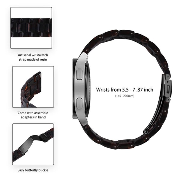 Samsung Galaxy Watch 4 Classic (44mm) / (40mm) klockarmband i coolt resin - Mörk Honung Svart