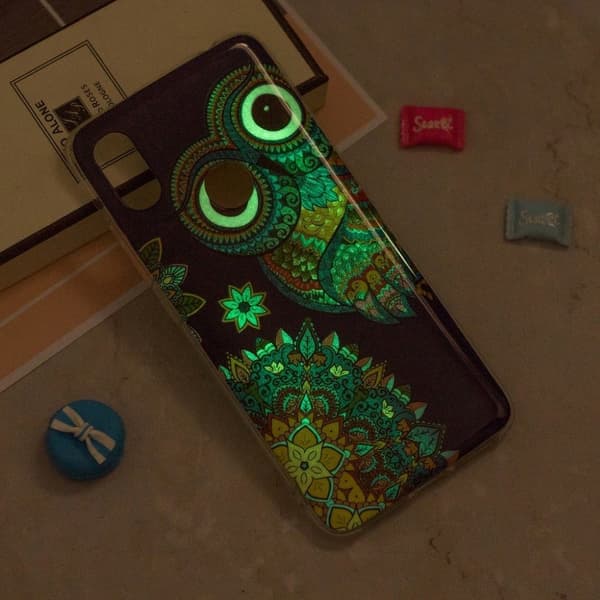 Xiaomi Redmi S2 mobilskal silikon självlysande - Färgfull uggla multifärg